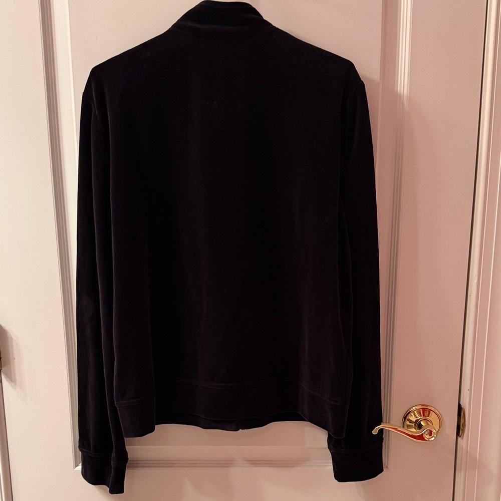 St. John Sport Black velour jacket - Picture 6 of 7
